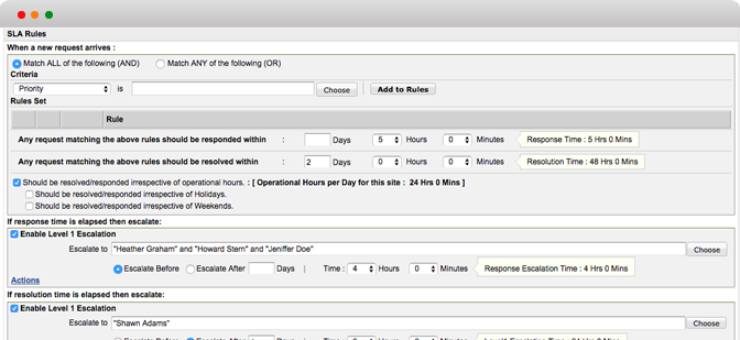 screenshot of ManageEngine ServiceDesk Plus MSP